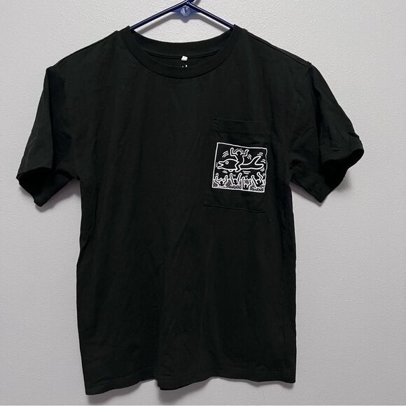 Keith Haring Kids Black/White Graphic Tee Size 10/12 - Picture 1 of 5